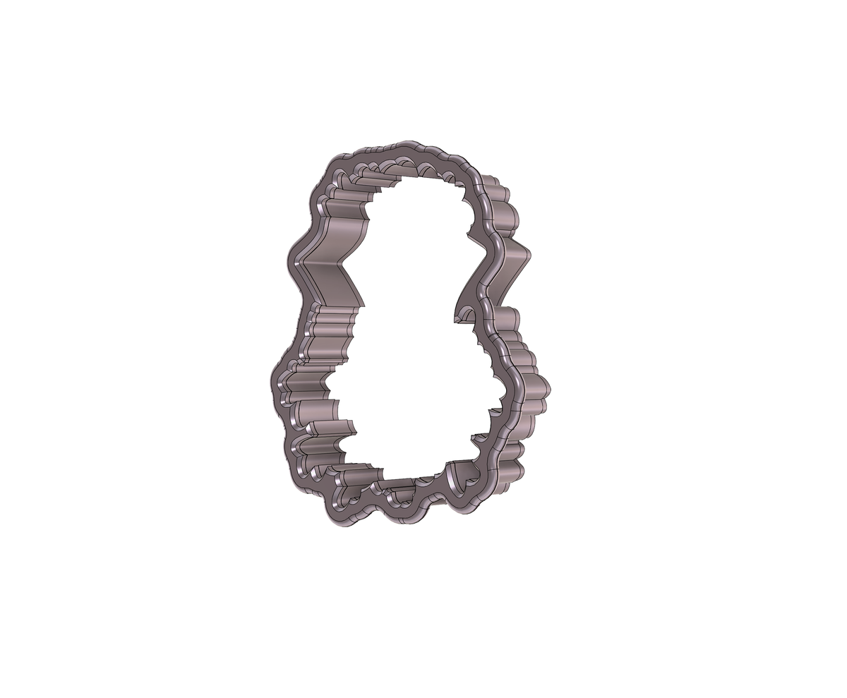 DIGITAL STL Download For Floral Crest 1 Cookie Cutter