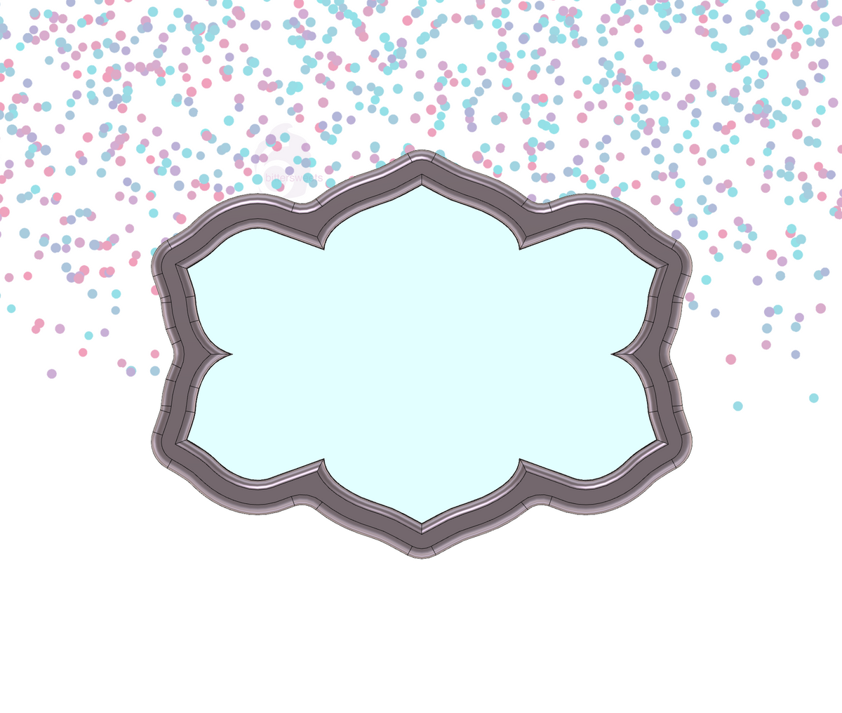 Floral Frame Plaque 1 Cookie Cutter