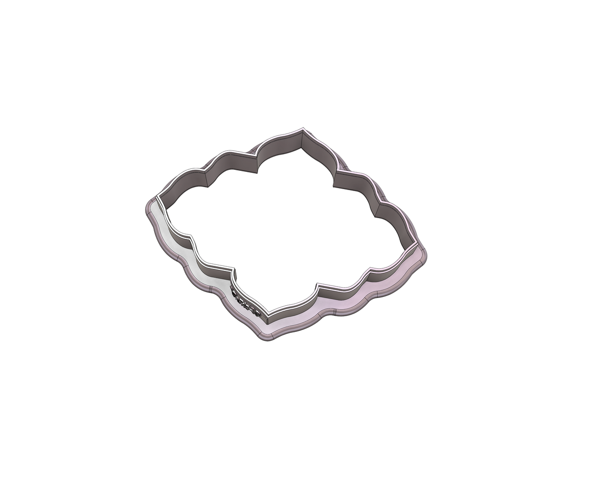 Floral Frame Plaque 2 Cookie Cutter