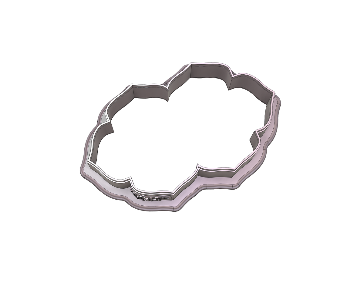 DIGITAL STL Download For Floral Frame Plaque 3 Cookie Cutter