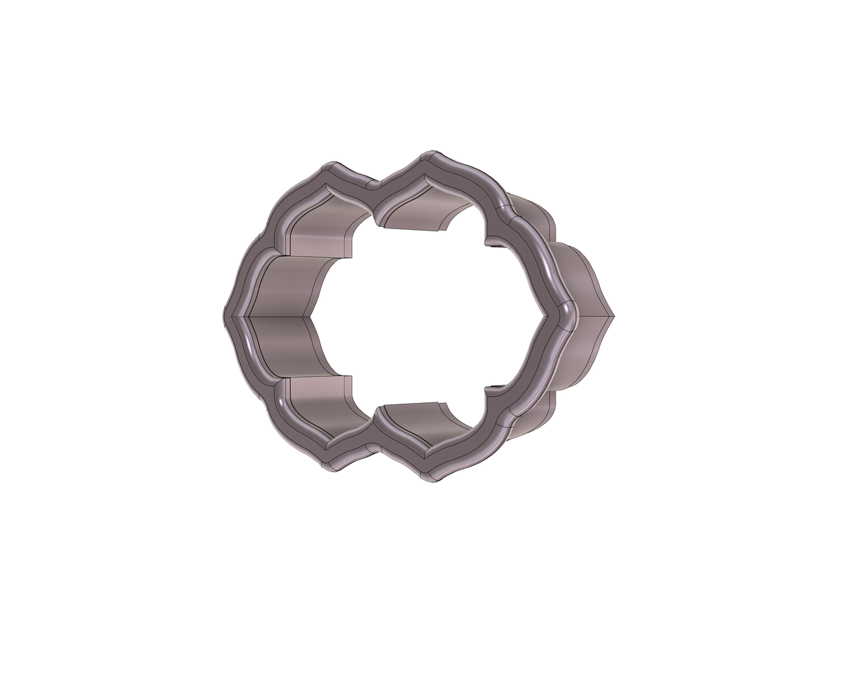 Floral Frame Plaque 3 Cookie Cutter