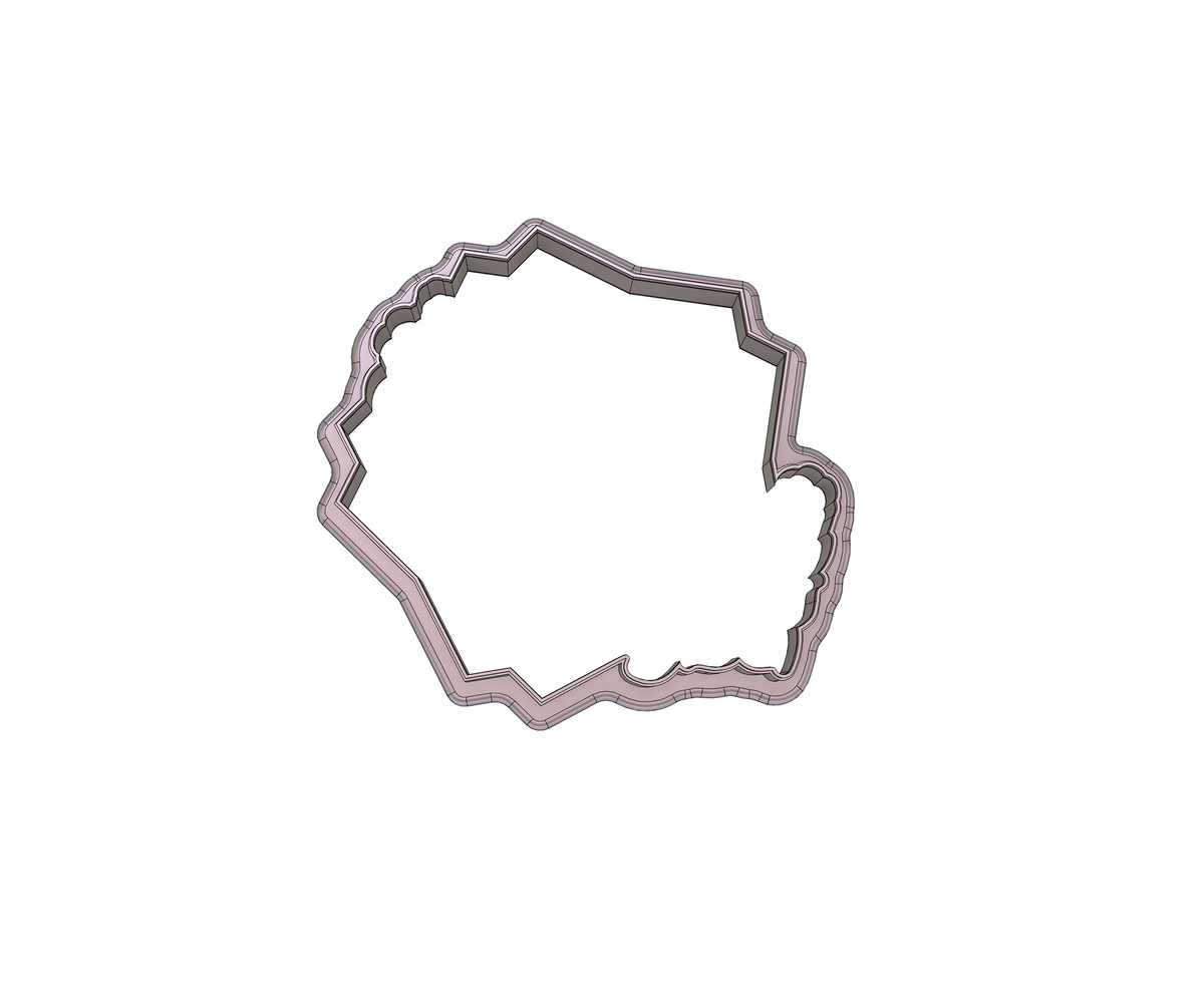 Floral Geometric Plaque 1 Cookie Cutter