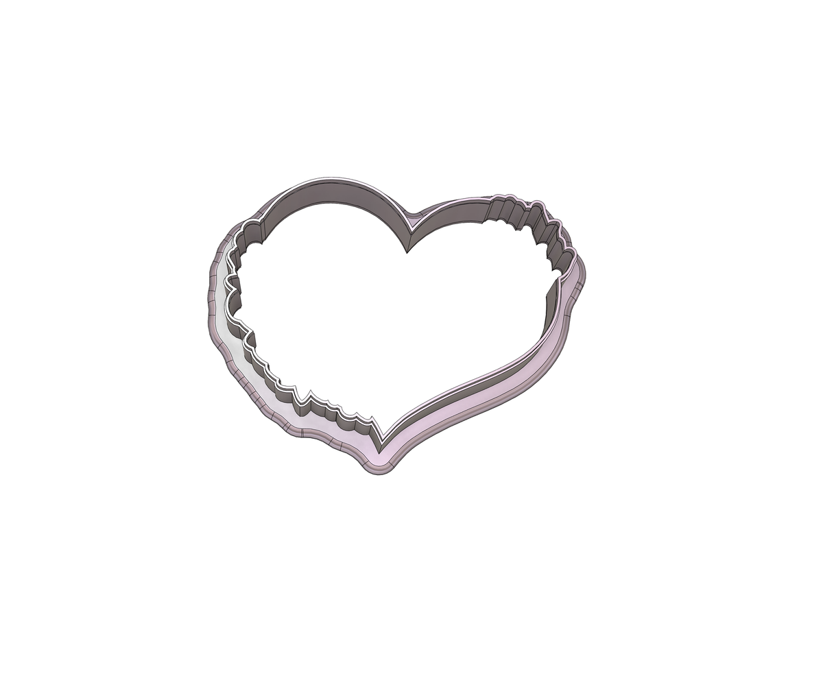 DIGITAL STL Download For Floral Heart Plaque 1 Cookie Cutter