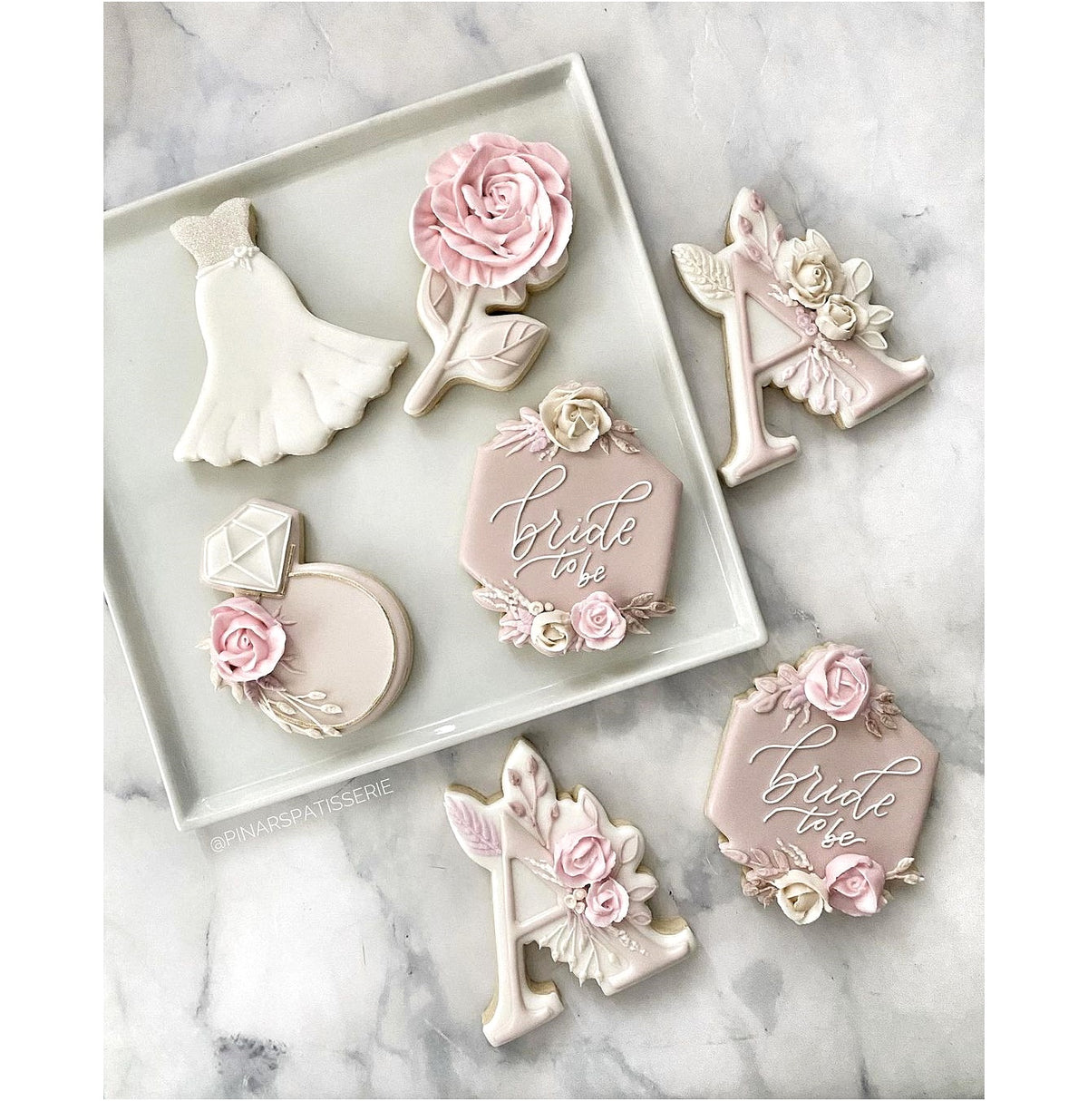 Floral Hexagon Plaque 1 Cookie Cutter