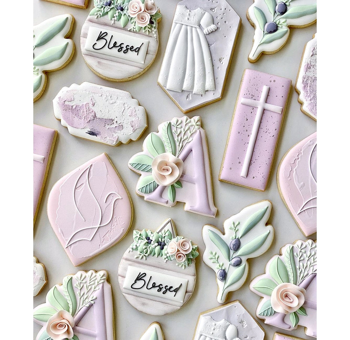 Floral Letter A 1 Cookie Cutter