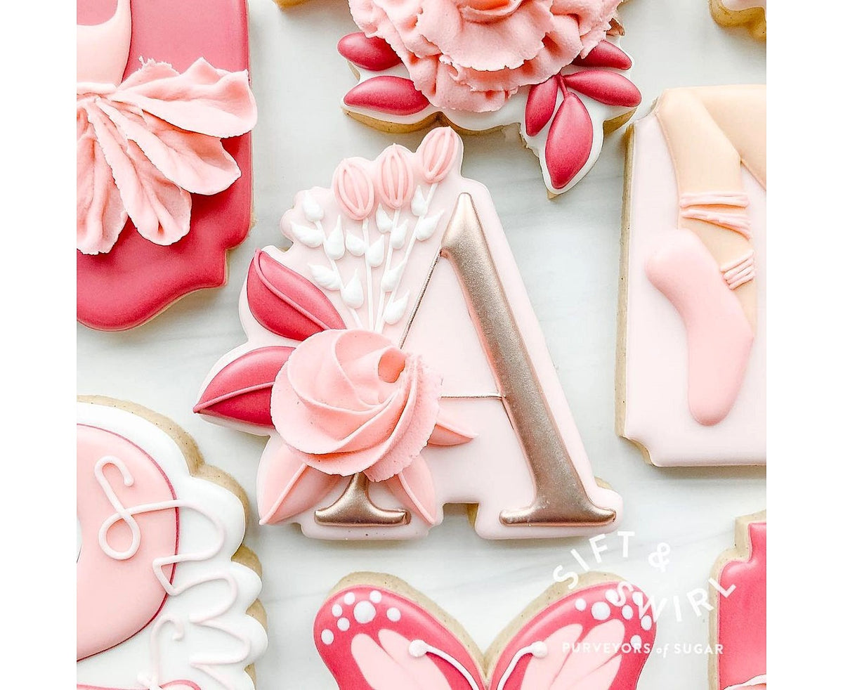 Floral Letter A 1 Cookie Cutter