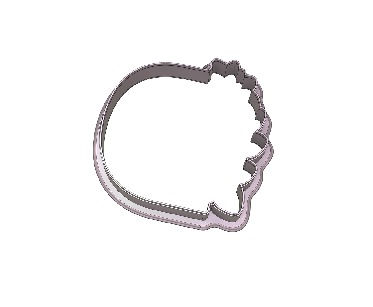 DIGITAL STL Download For Floral Letter D 1 Cookie Cutter