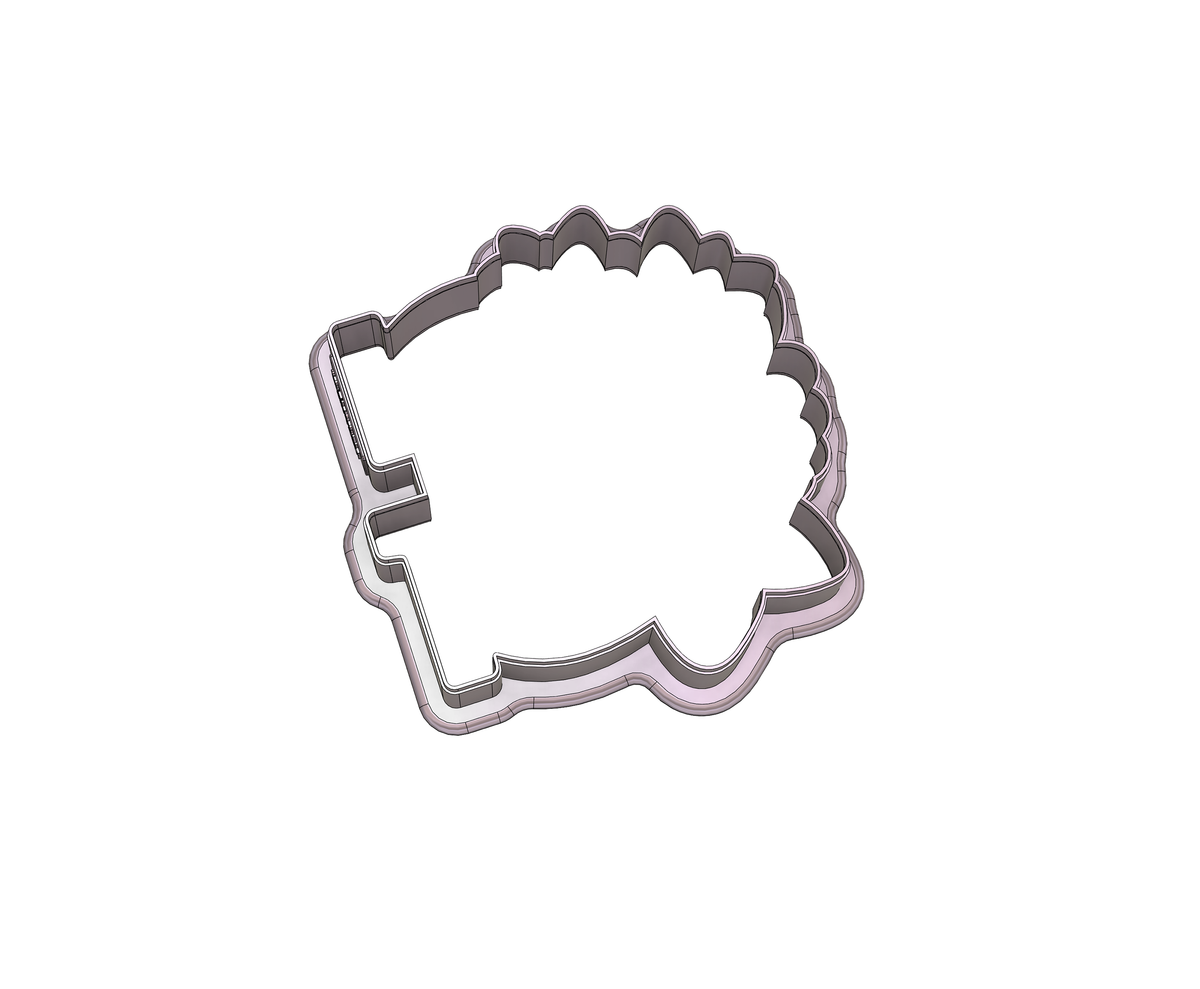 DIGITAL STL Download For Floral Letter G 1 Cookie Cutter