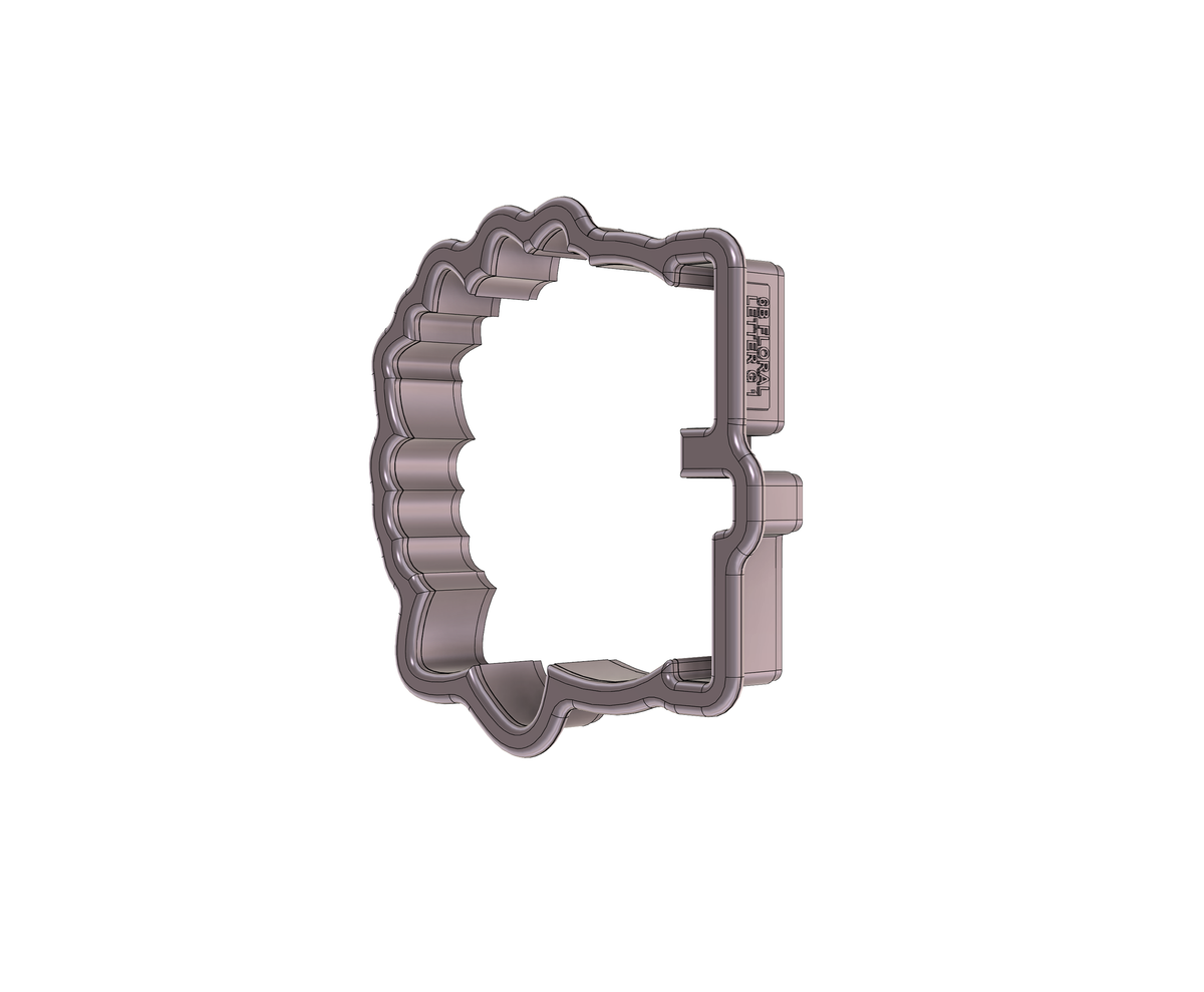 DIGITAL STL Download For Floral Letter G 1 Cookie Cutter