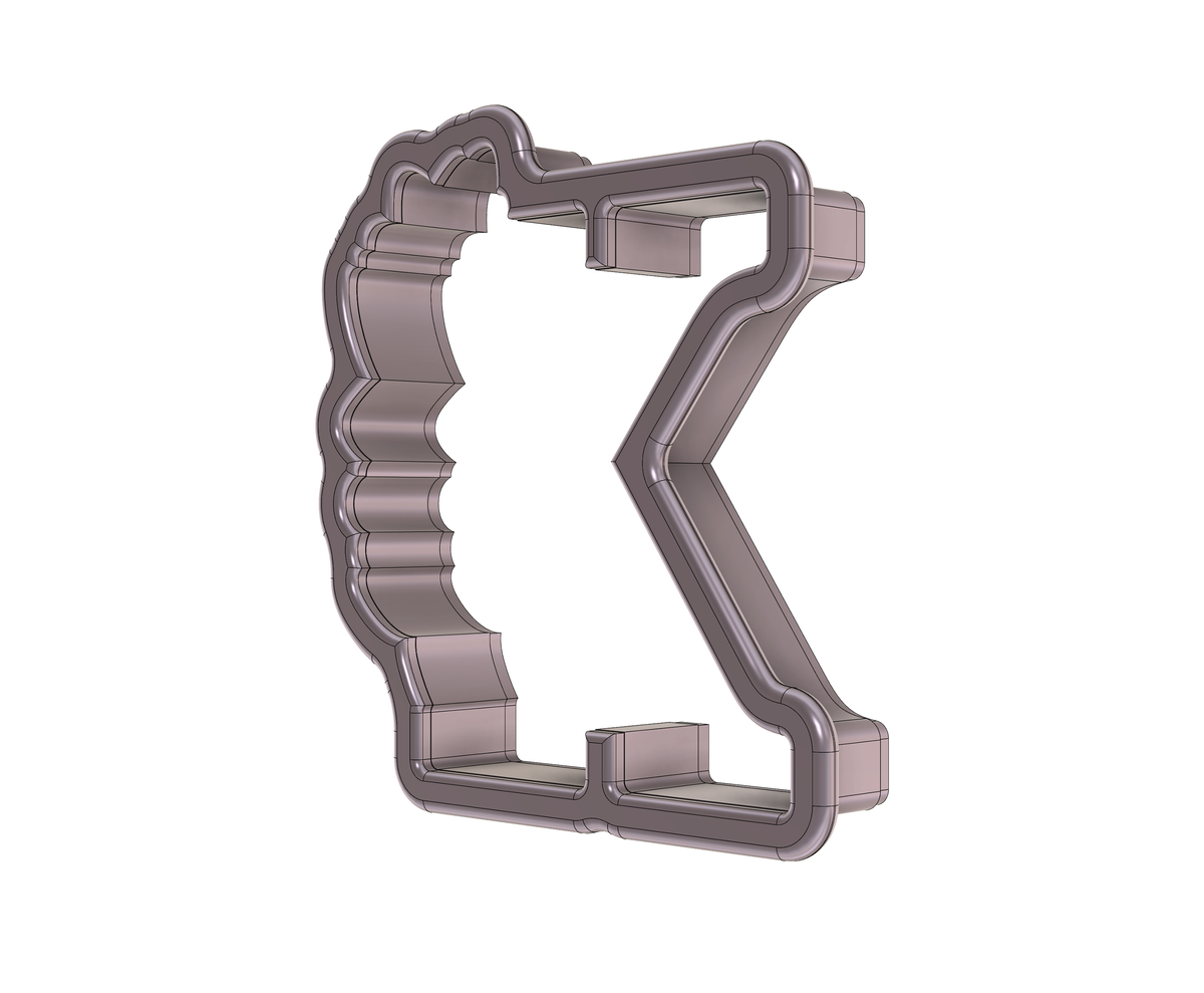 Floral Letter K 1 Cookie Cutter