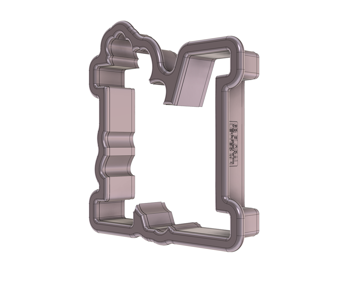 DIGITAL STL Download For Floral Letter M 1 Cookie Cutter