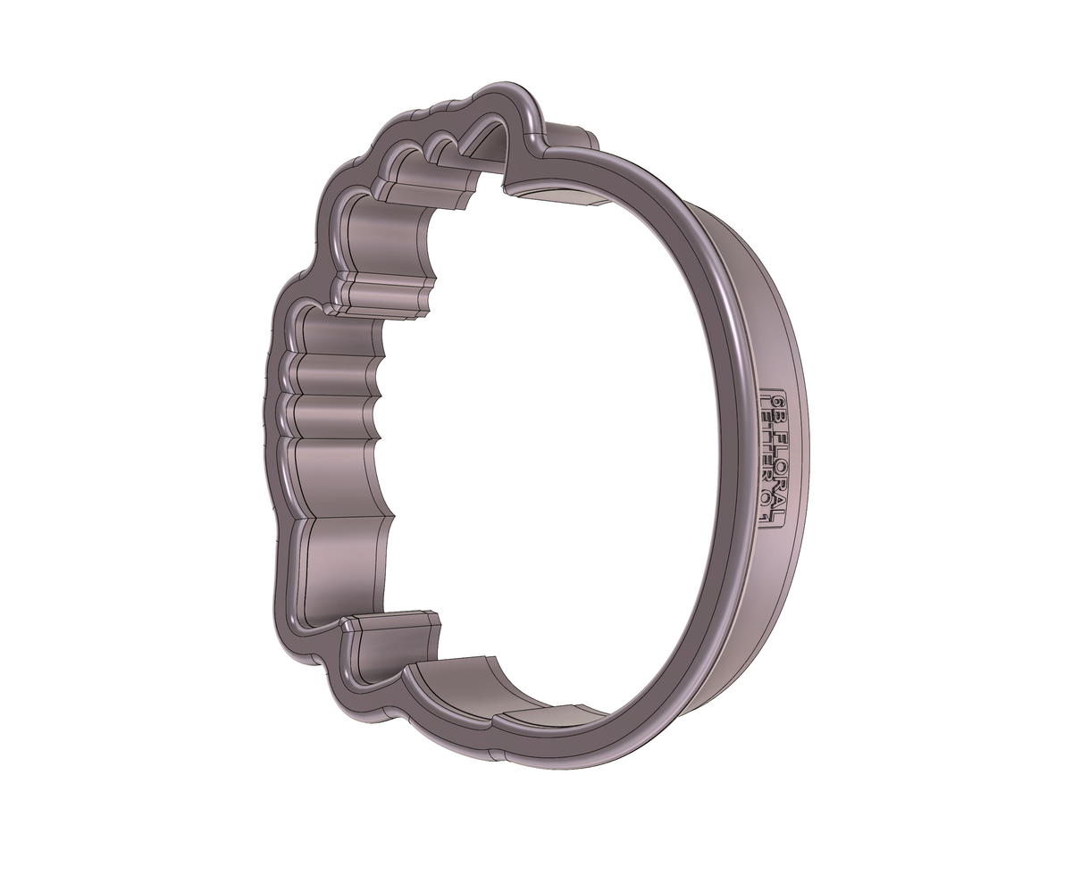 DIGITAL STL Download For Floral Letter O 1 Cookie Cutter