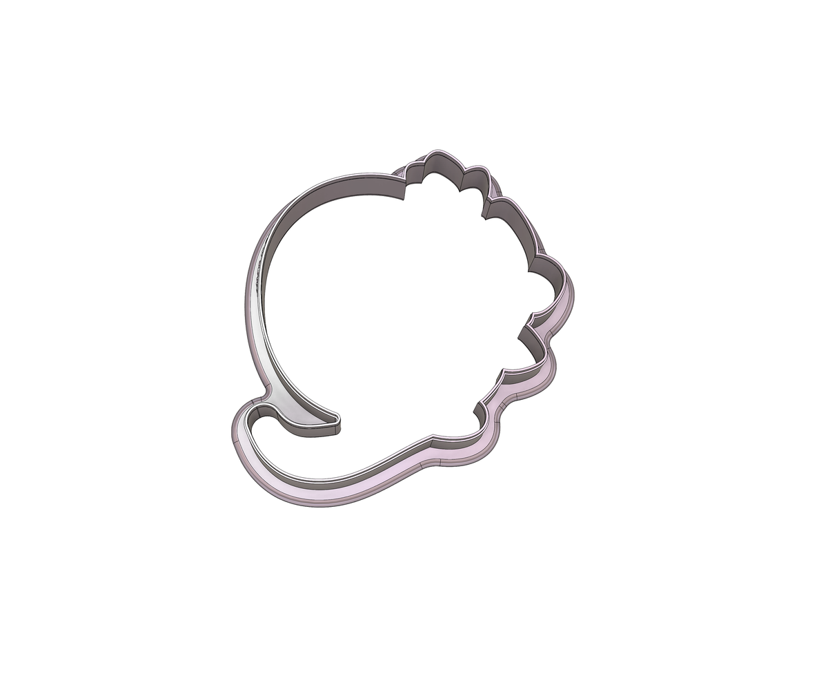 DIGITAL STL Download For Floral Letter Q 1 Cookie Cutter