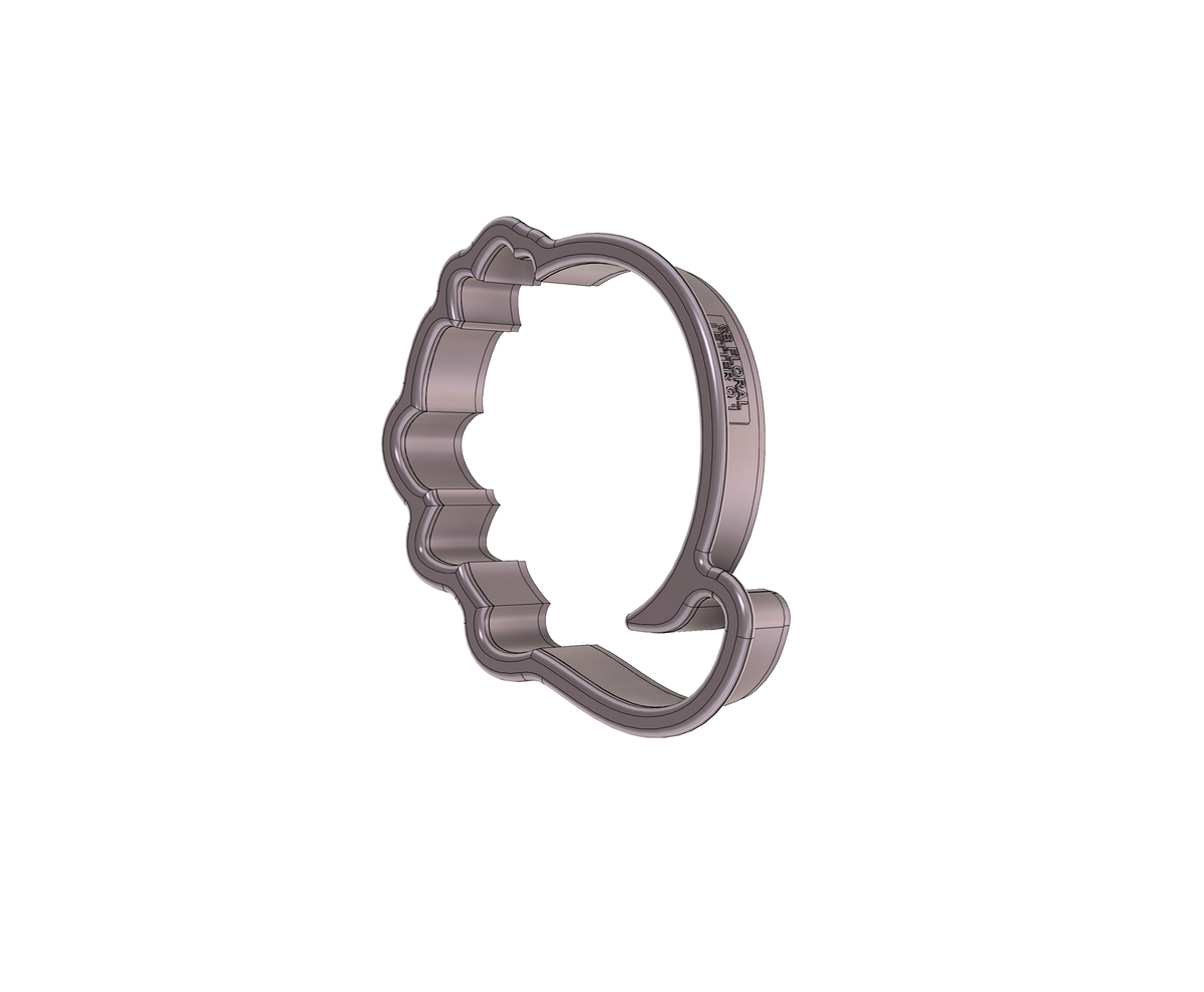 DIGITAL STL Download For Floral Letter Q 1 Cookie Cutter
