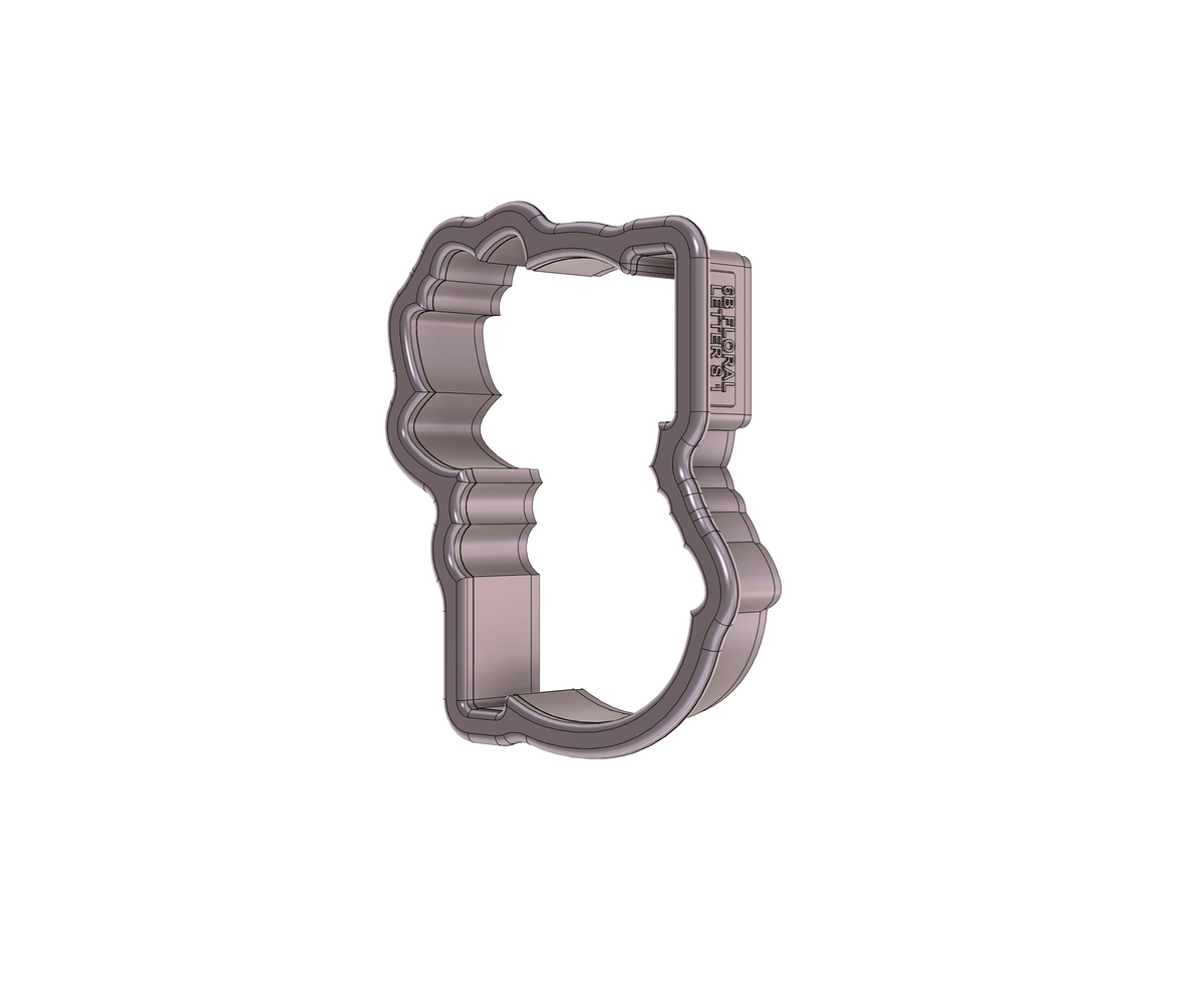 DIGITAL STL Download For Floral Letter S 1 Cookie Cutter