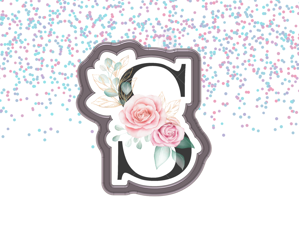 Floral Letter S 1 Cookie Cutter