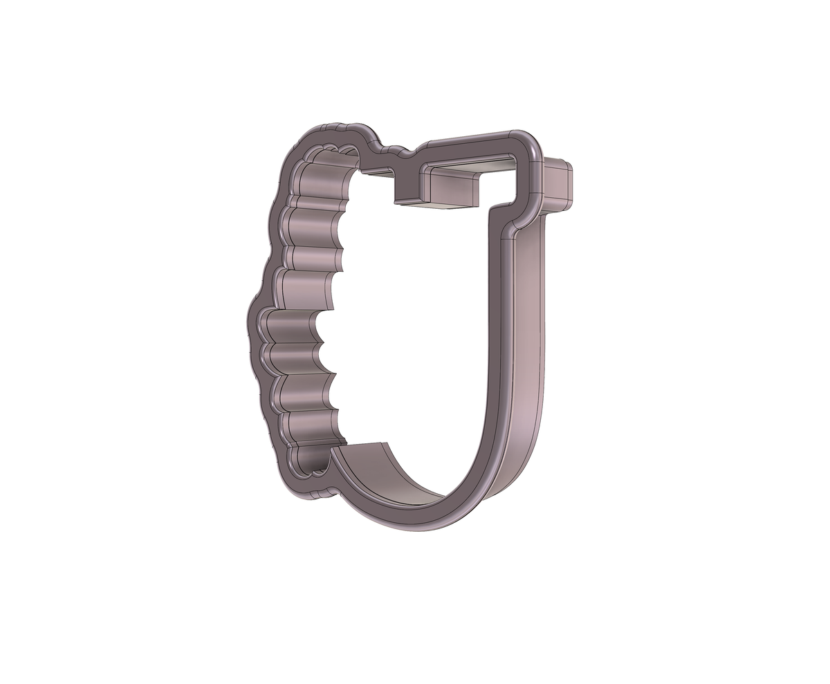 Floral Letter U 1 Cookie Cutter