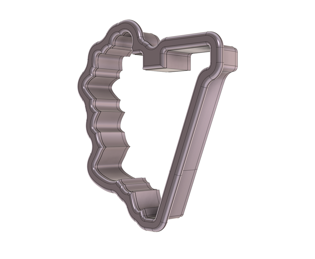 DIGITAL STL Download For Floral Letter V 1 Cookie Cutter