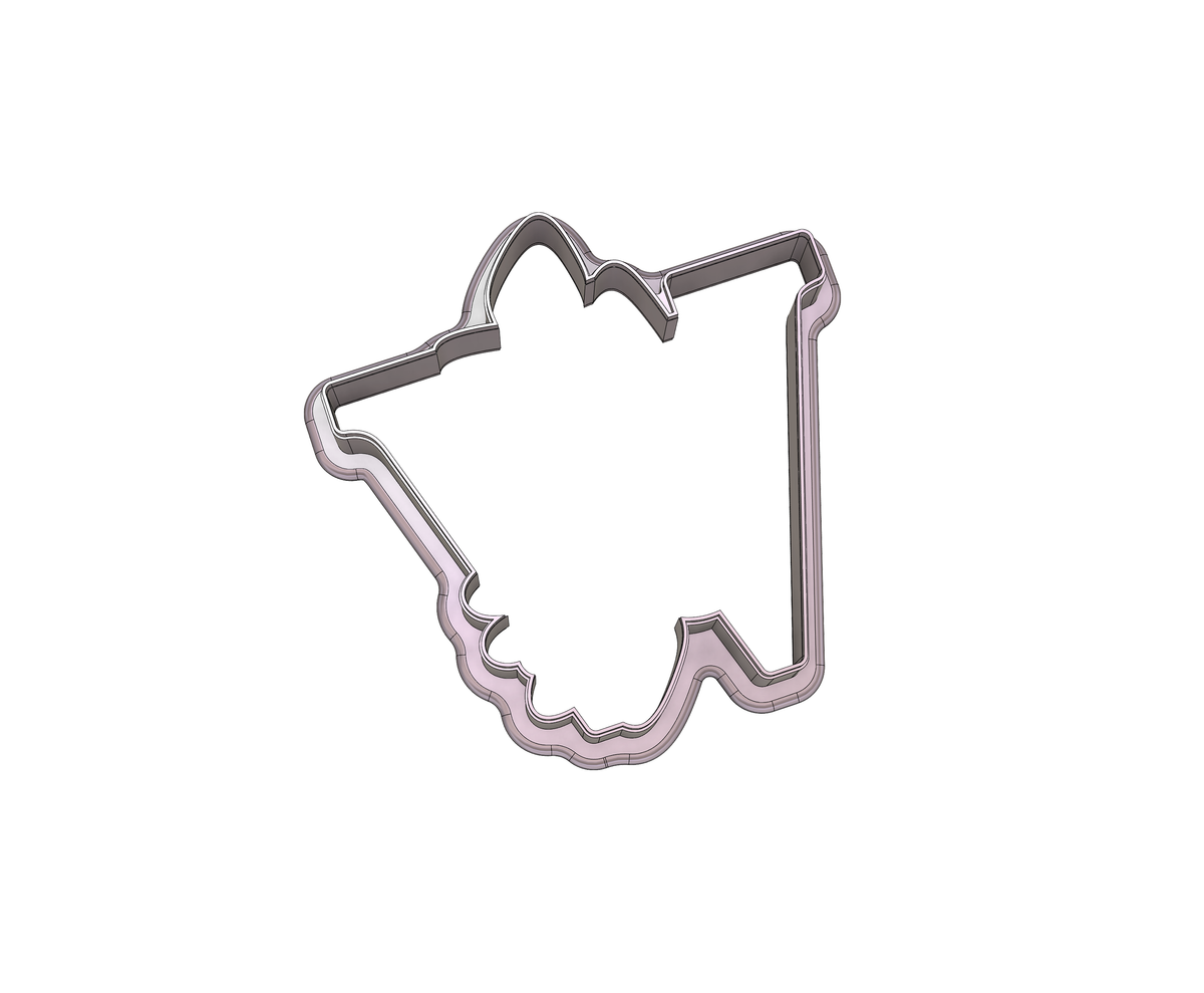 Floral Letter W 1 Cookie Cutter