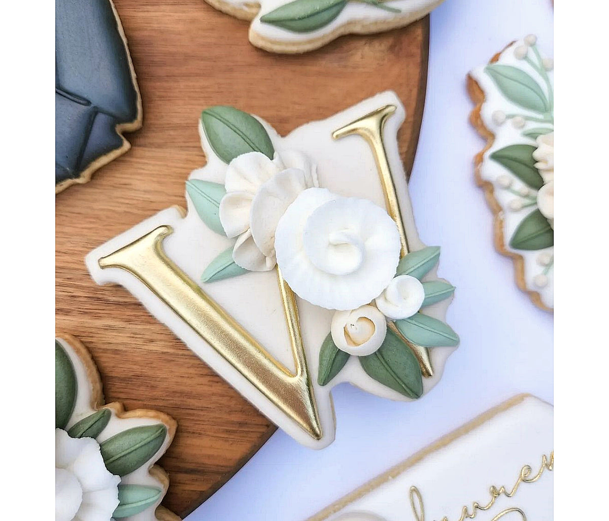 Floral Letter W 1 Cookie Cutter