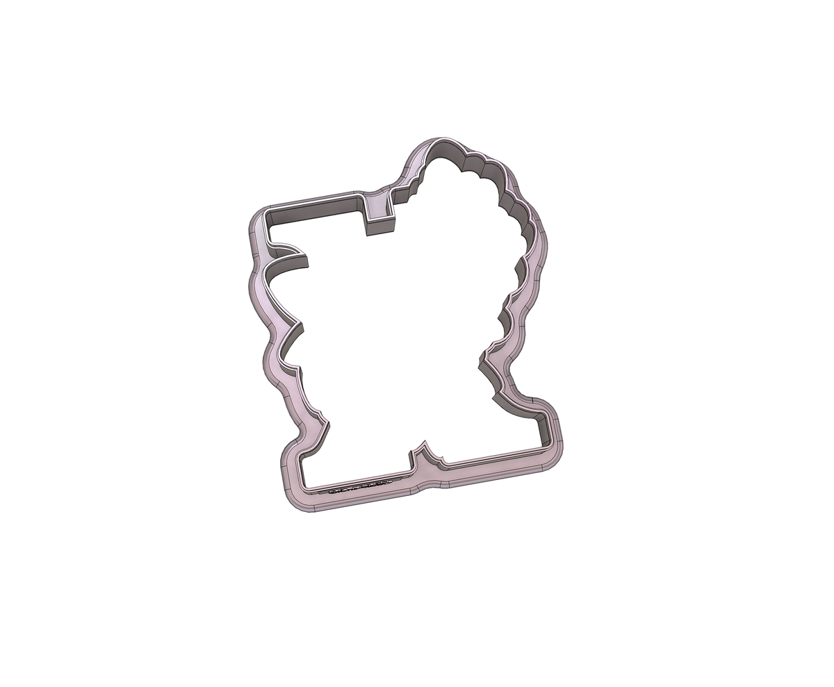 DIGITAL STL Download For Floral Letter X 1 Cookie Cutter
