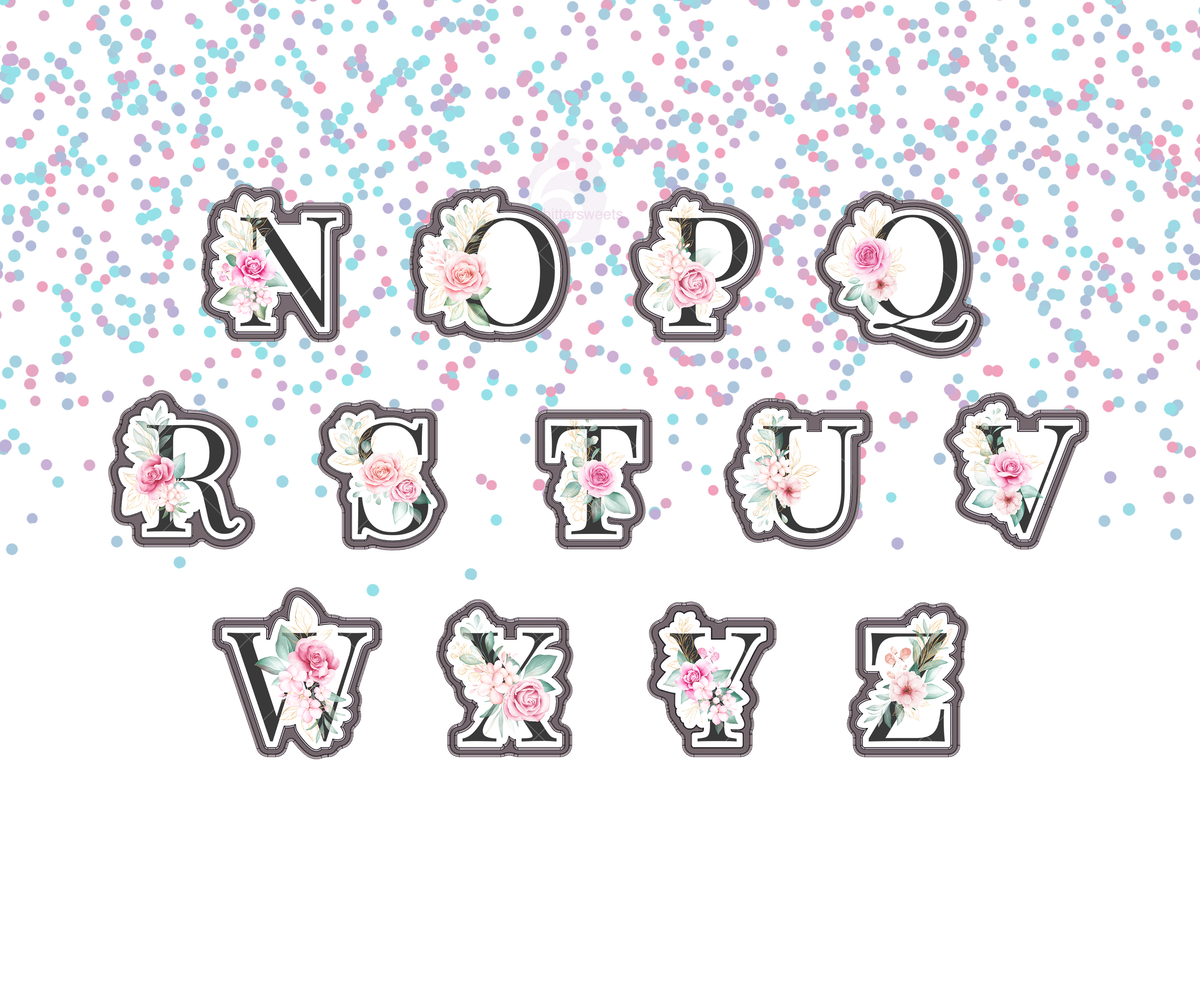 Floral Letters N - Z 1 Cookie Cutters