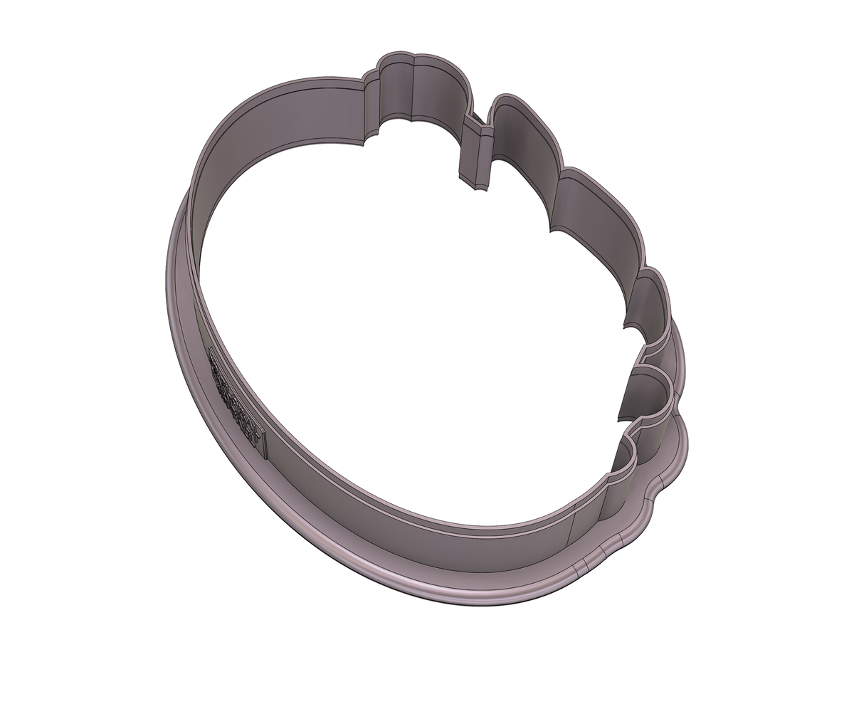 DIGITAL STL Download For Floral Oval Plaque 1 Cookie Cutter