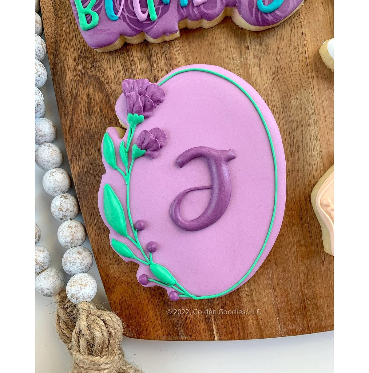 DIGITAL STL Download For Floral Oval Plaque 1 Cookie Cutter