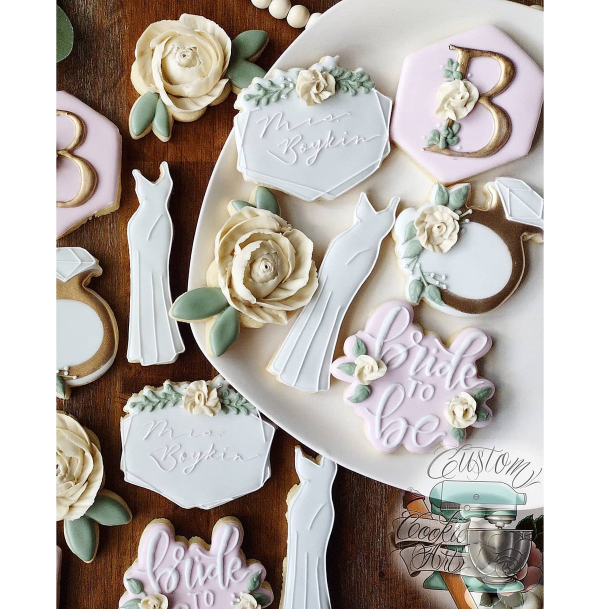 Floral Plaque 2 Cookie Cutter
