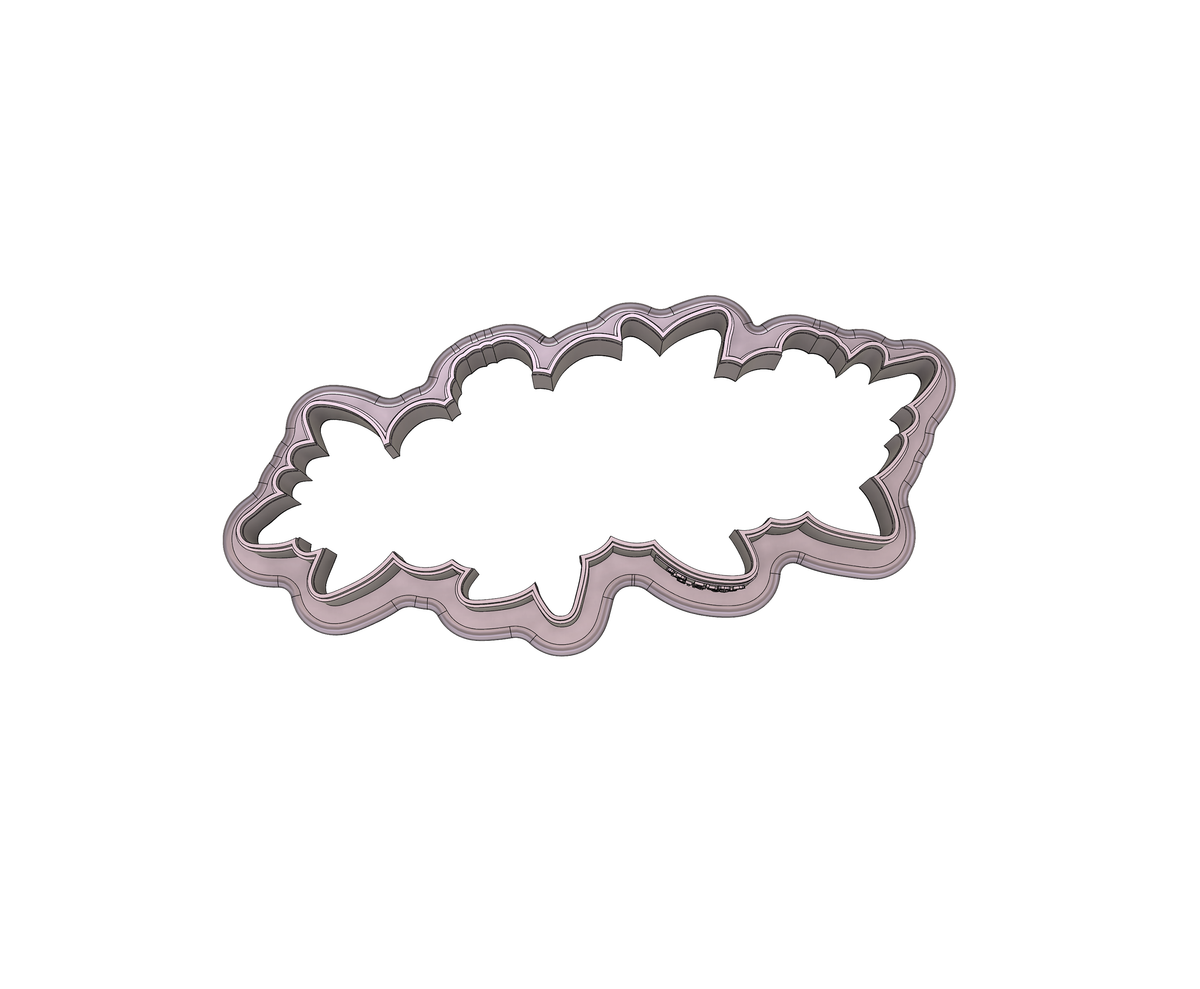 Floral Plaque 3 Cookie Cutter