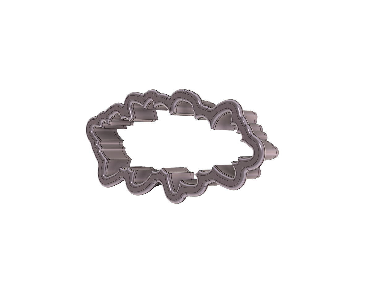 Floral Plaque 3 Cookie Cutter
