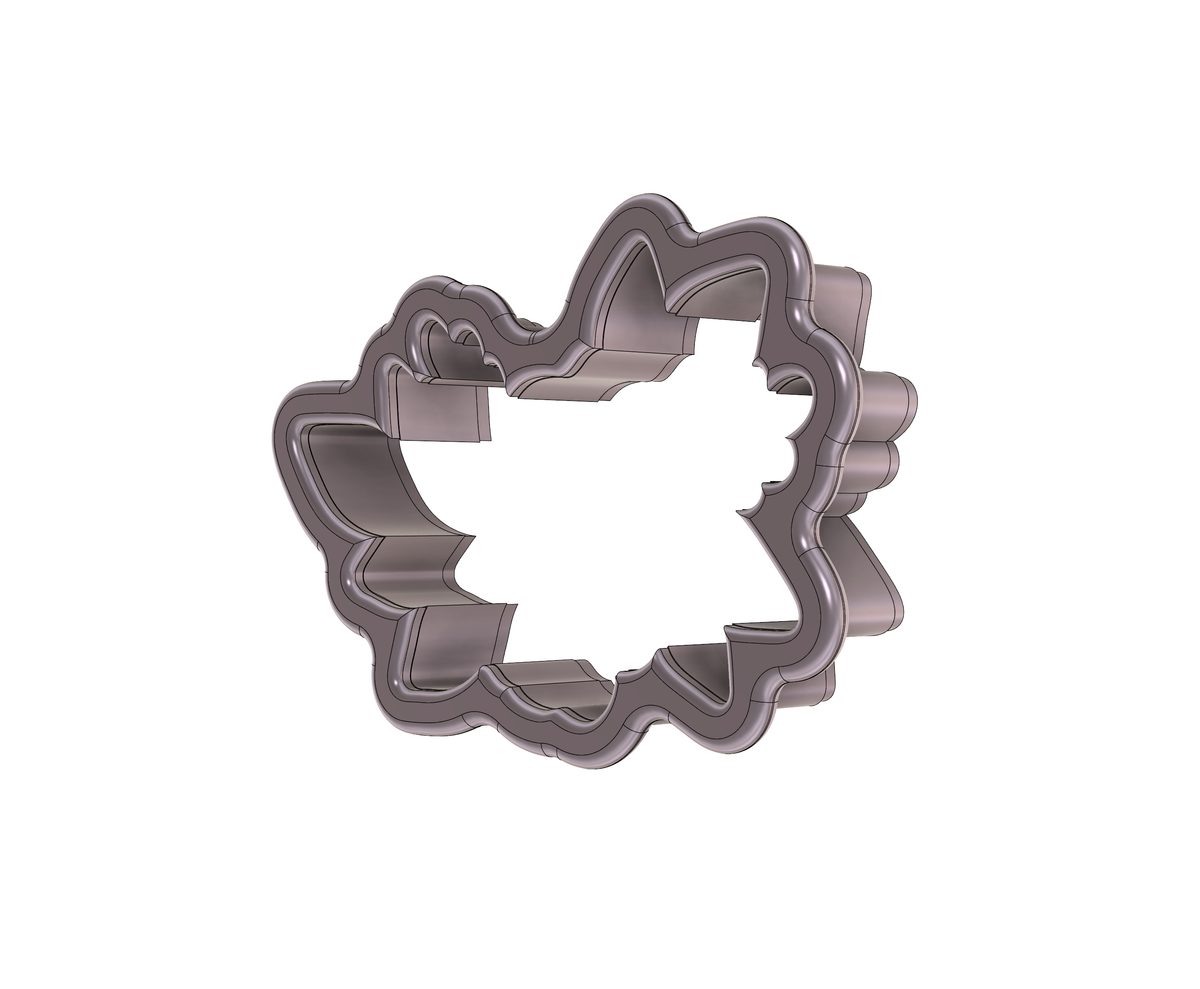 DIGITAL STL Download For Floral Plaque 4 Cookie Cutter