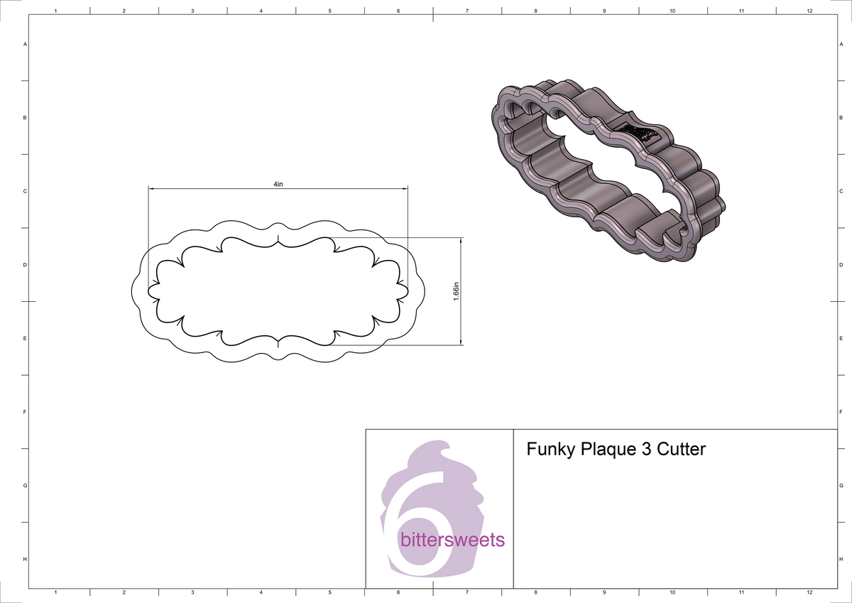 Funky Plaque 3 Cookie Cutter