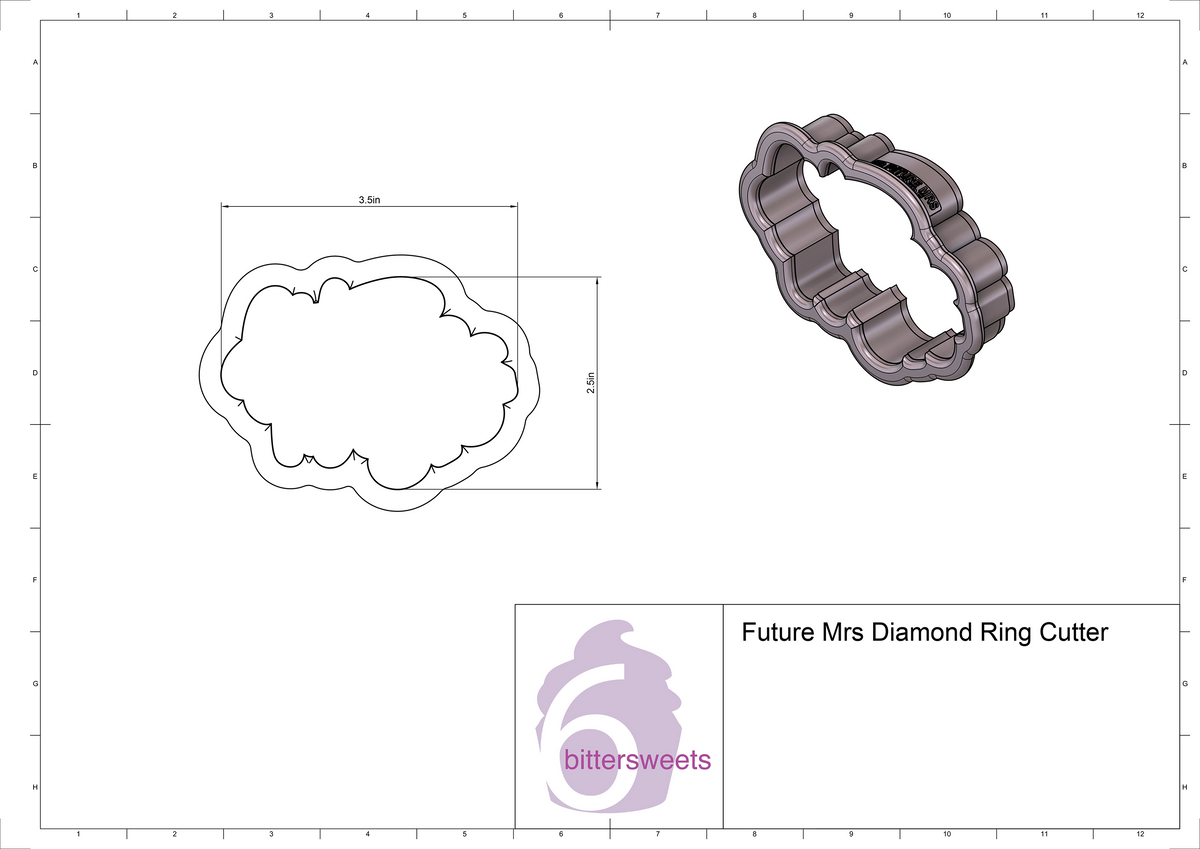 DIGITAL STL Download For Future Mrs Lettered Cookie Cutter