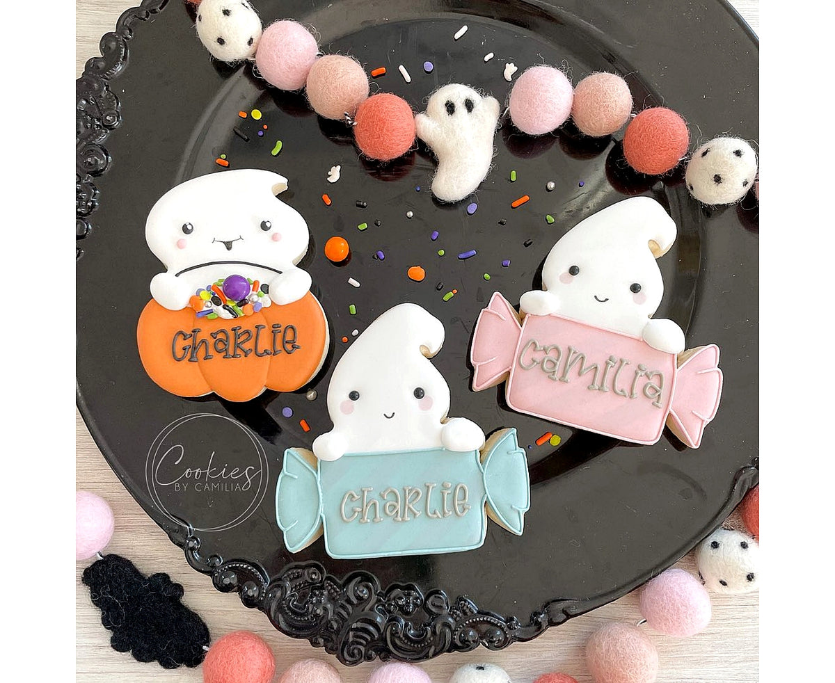 DIGITAL STL Download For Ghost With Candy Sign Cookie Cutter