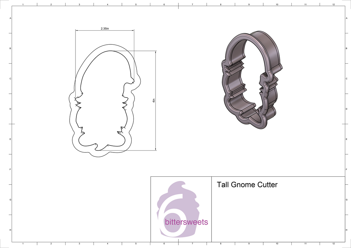 Tall Gnome Cookie Cutter