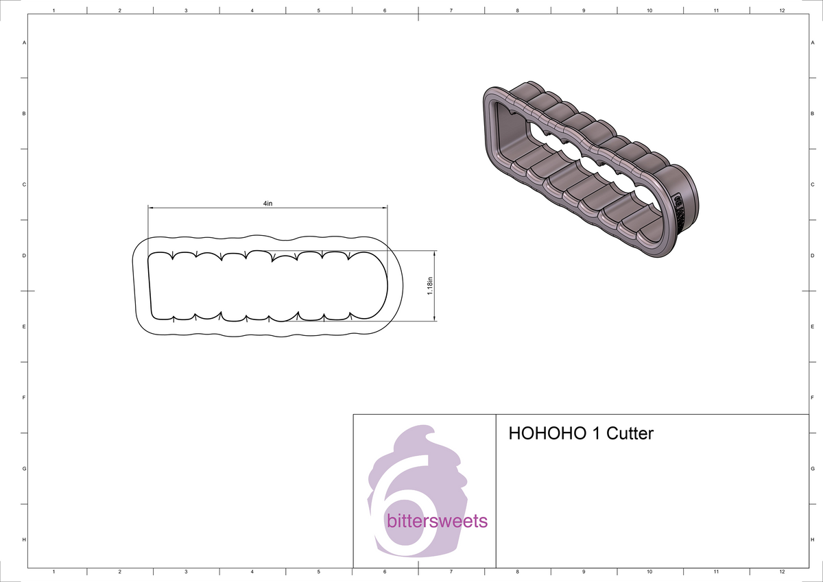 HOHOHO 1 Lettered Cookie Cutter