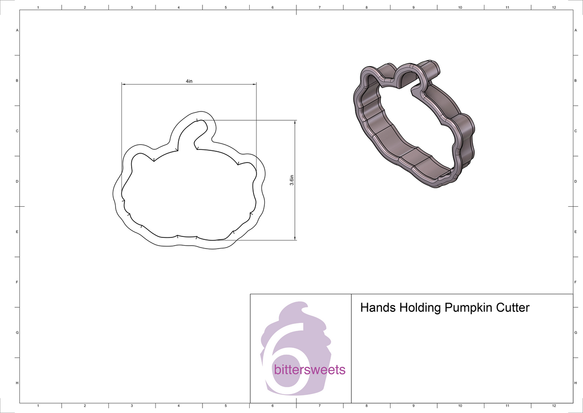 Hands Holding Pumpkin Cookie Cutter