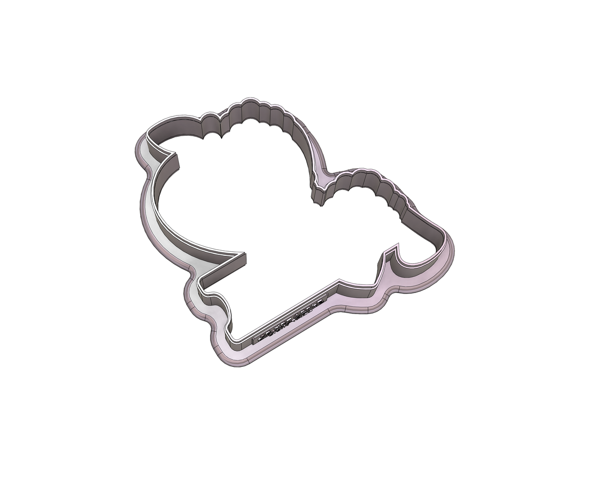 DIGITAL STL Download For Heart Apple With Book &amp; Beads Cookie Cutter