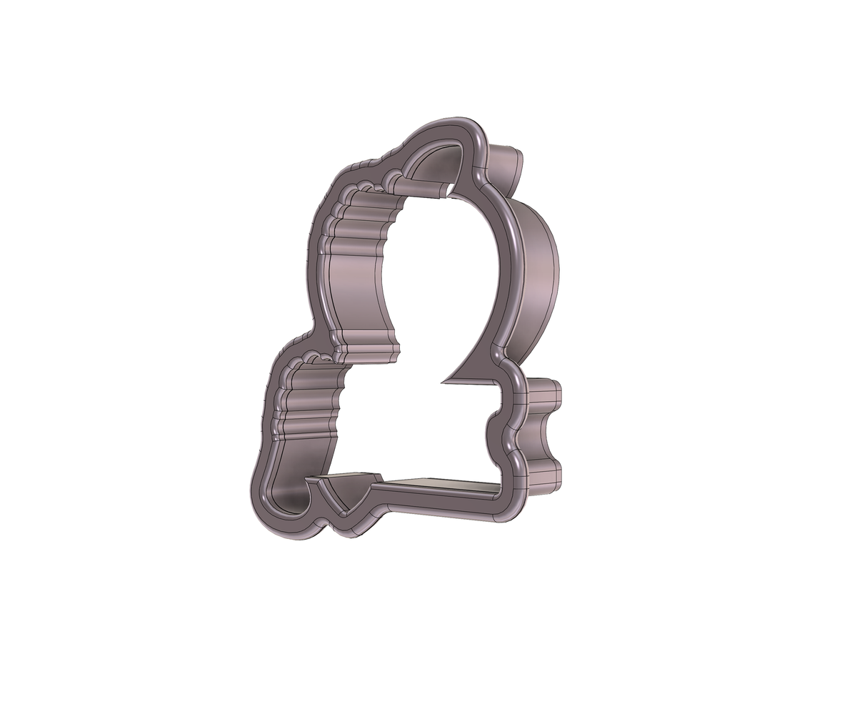 DIGITAL STL Download For Heart Apple With Book &amp; Beads Cookie Cutter