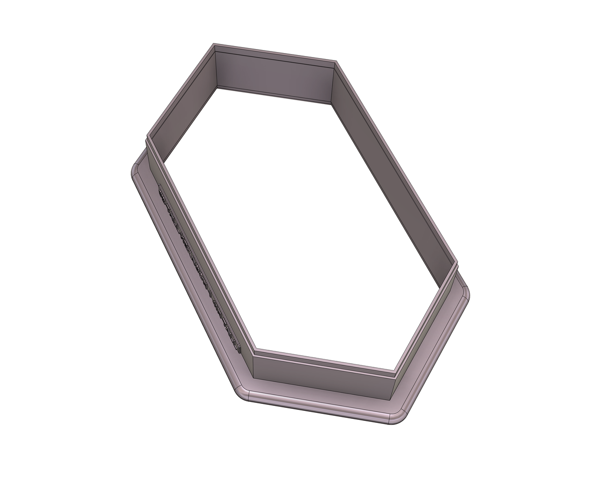Tall Hexagon Plaque 1 Cookie Cutter