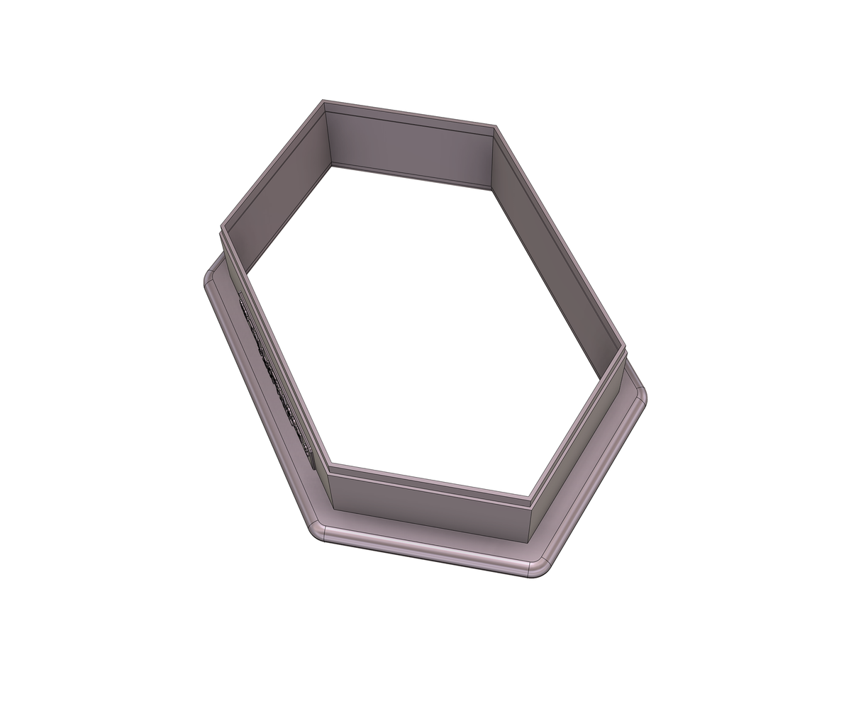 Tall Hexagon Plaque 2 Cookie Cutter