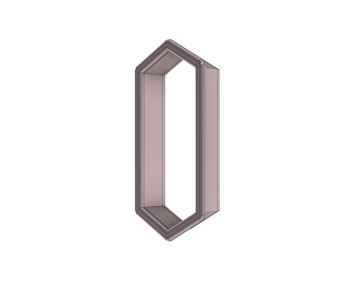 Tall Hexagon Plaque 3 Cookie Cutter