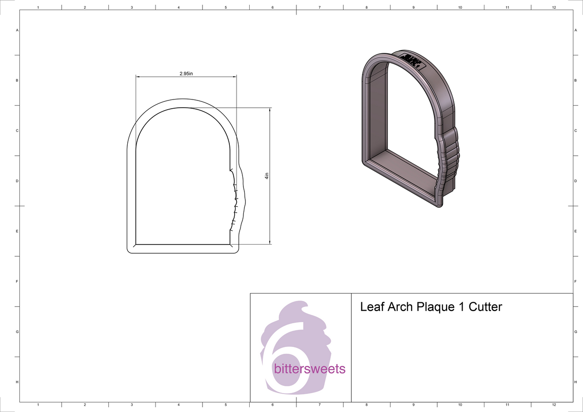 Leaf Arch Plaque 1 Cookie Cutter