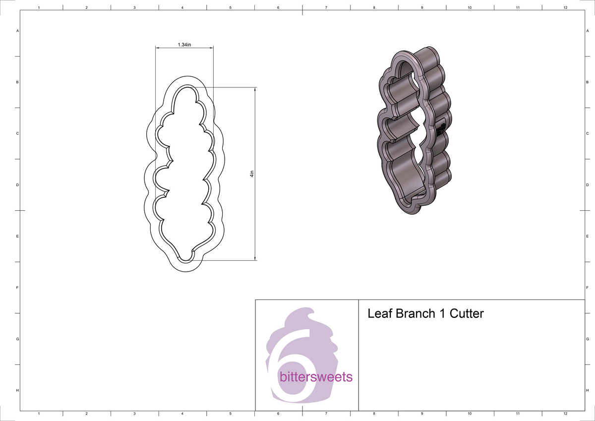 Leaf Branch 1 Cookie Cutter