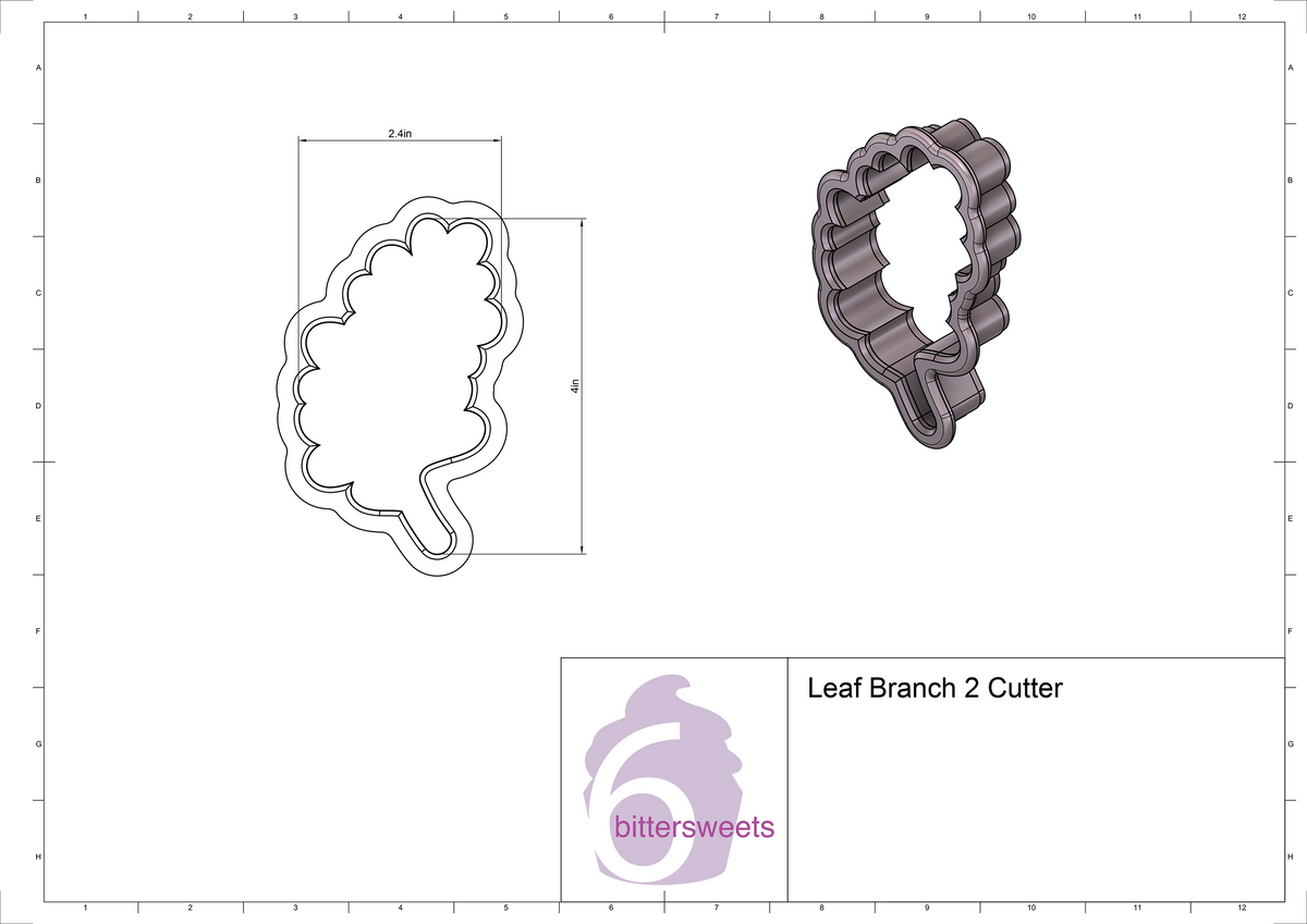 Leaf Branch 2 Cookie Cutter