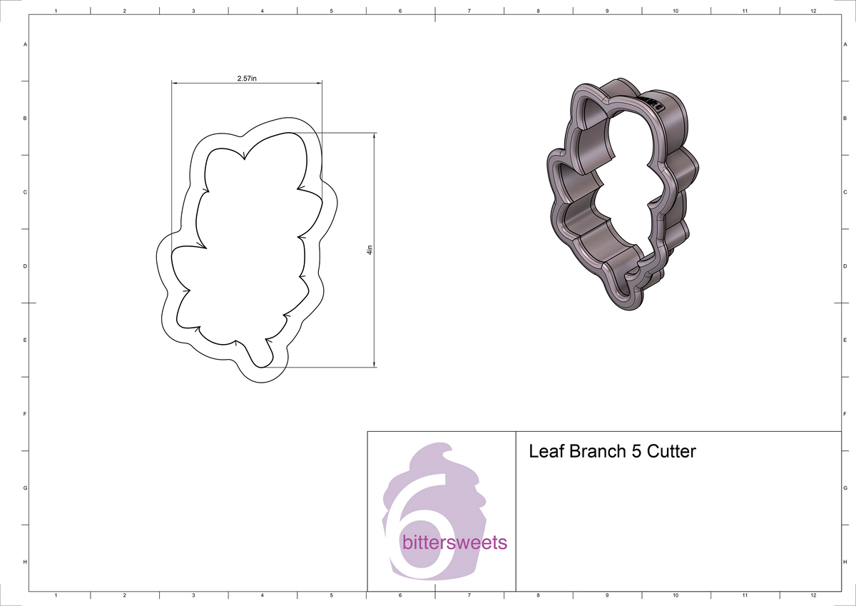 Leaf Branch 5 Cookie Cutter