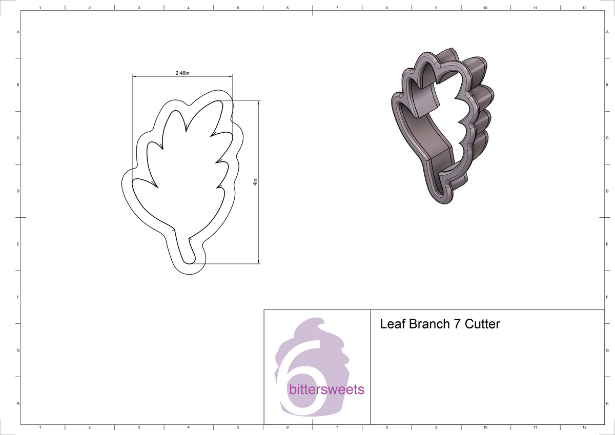Leaf Branch 7 Cookie Cutter