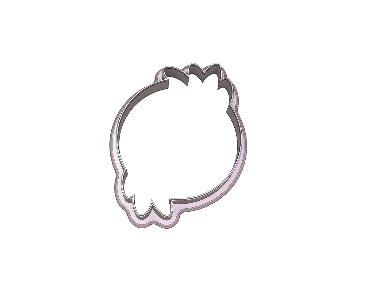 DIGITAL STL Download For Leaf Circle Plaque 2 Cookie Cutter