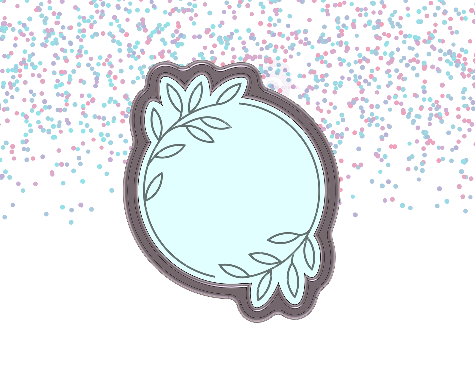 DIGITAL STL Download For Leaf Circle Plaque 2 Cookie Cutter